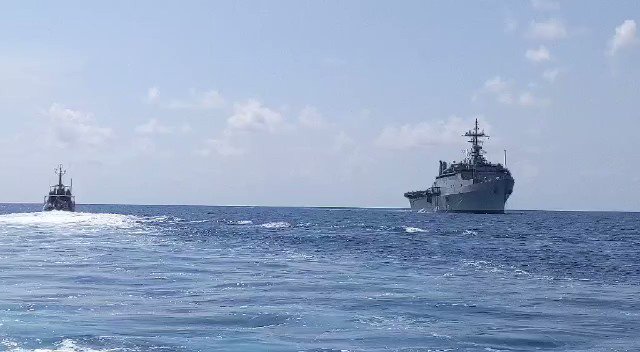 INS Jalashwa entering Male port for the first phase under Operation Samudra Setu to repatriate Indians from Maldives: High Commission of India in Maldives. COVID19